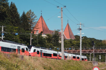 Bahnhof Spielberg mit Schlossblick