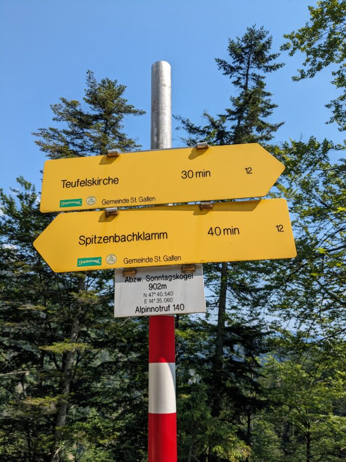 6 wegweiser spitzenbachklamm