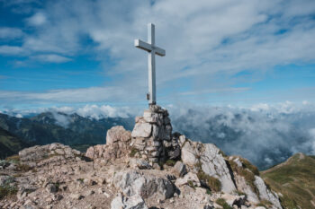Polster (1.908 m) – Wanderung vom Präbichl als Rundweg 13 polster gipfelkreuz