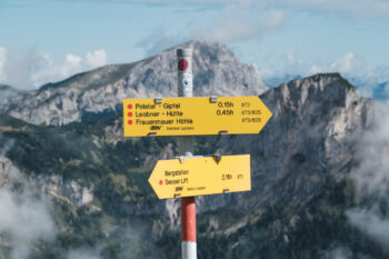 Polster (1.908 m) – Wanderung vom Präbichl als Rundweg 11 wegtafel polster leobner huette