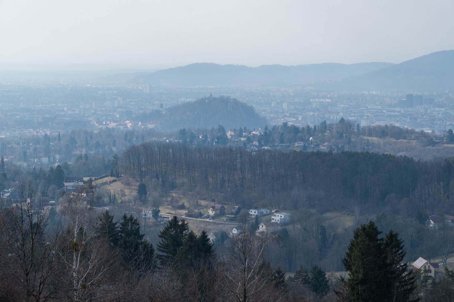 Über die Platte zur Stephanienwarte 13 14 ausblick auf graz